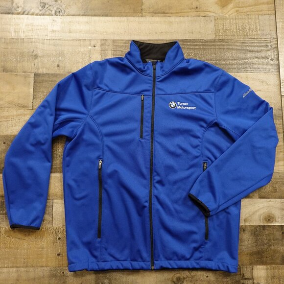 Eddie Bauer BMW Turner Motorsport Softshell Jacket Men’s 2XL Blue Racing Team - Picture 1 of 14